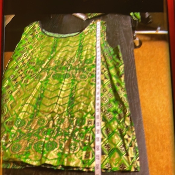 FAD WOMEN 3PC GREEN MULTICOLORED ONE SIZE JACKET SKIRT TANK AFRICAN PRINT SET - Picture 3 of 8